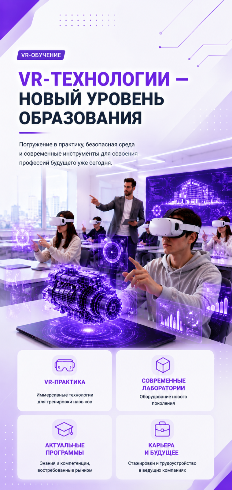 Баннер большой VR-обучение
