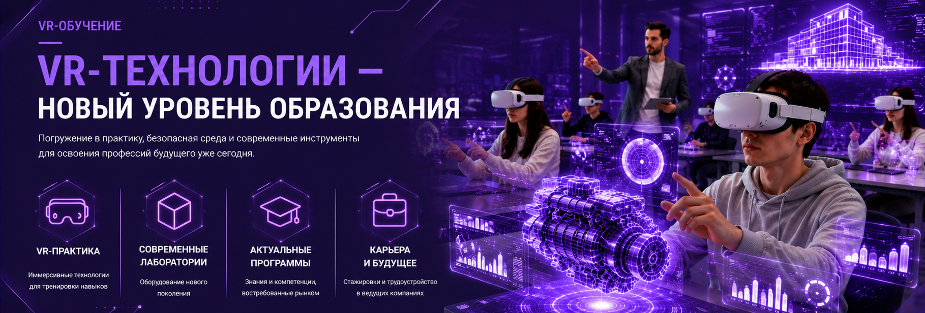Баннер большой VR-обучение